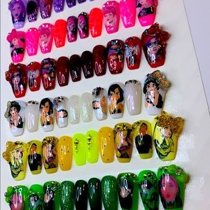 Edgy Disney Nails set of 7 Large
